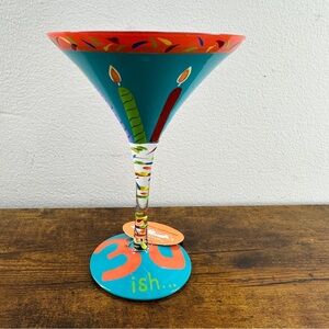 Lolita 30ish Hand Painted Martini Glass Love My Martini Collection Birthday Gift